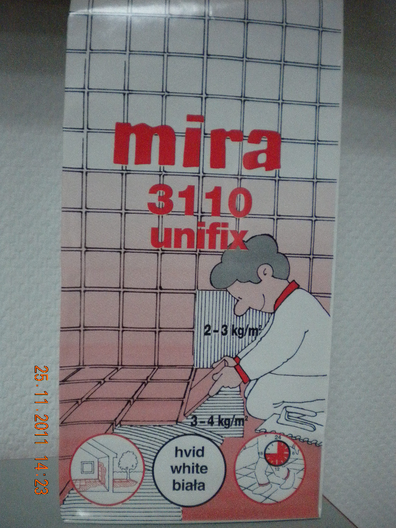 клей для плитки mira 3110 unifix, 15 кг